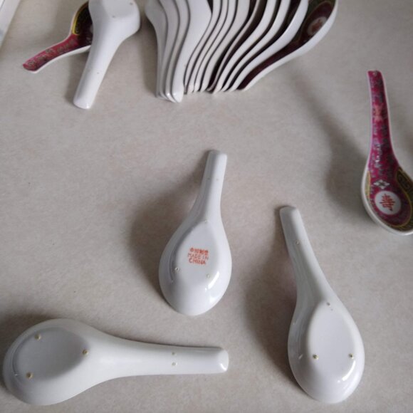 soup spoon Jingdezhen Wan Shou Wu Jiang Mun Shou - Picture 2 of 3